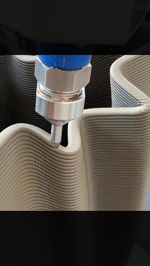 五轴机械臂粘土3D打印